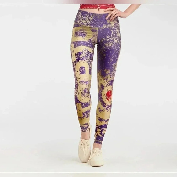 IPNG essence of design Pants - IPNG essence of design Comfort Leggings - Sunny Speech Purple/Gold Size M/L